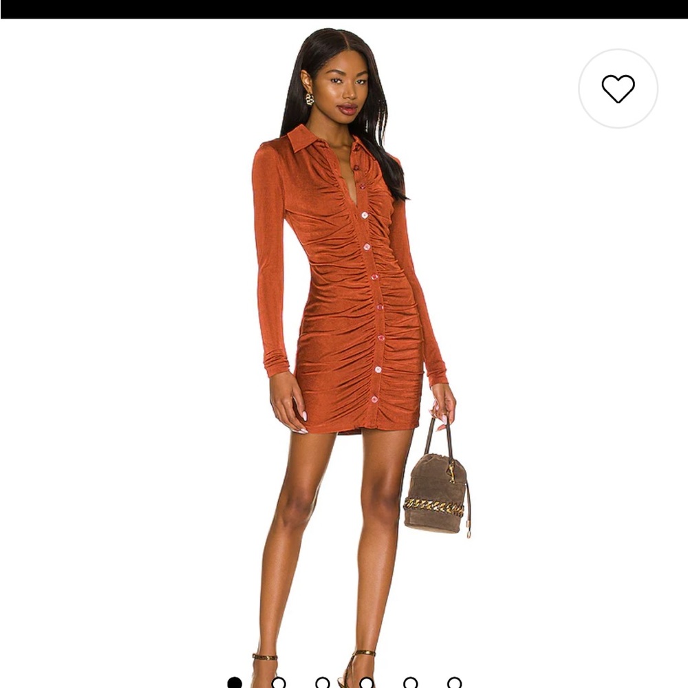 NWT House of Harlow Brown Velvet Long Sleeve Mini Dress